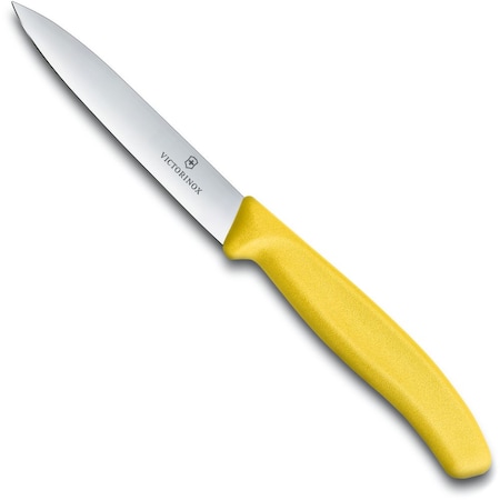 Swiss Army Brands Kitchen Swiss Classic Paring - Colored 4In Strt, Spear Point Blade, 5/8In Width At Handle Yellow VIC-6.7706.L118